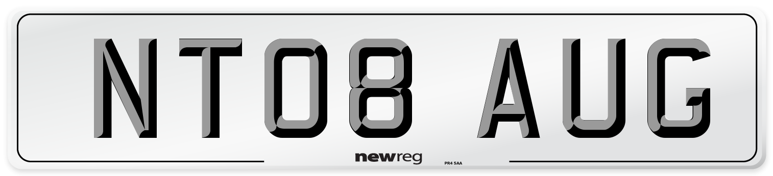 NT08 AUG Number Plate from New Reg